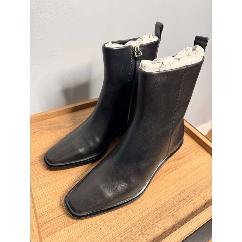Everlane The City Boot Black Leather Size 7.5 - Picture 6 of 10